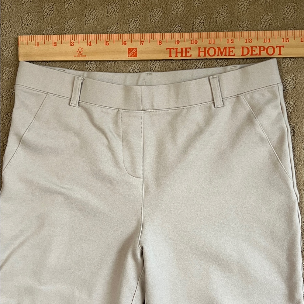 Quince Light Tan Ultra Stretch Ponte Dress Straight Leg Pant Chinos - Picture 2 of 9